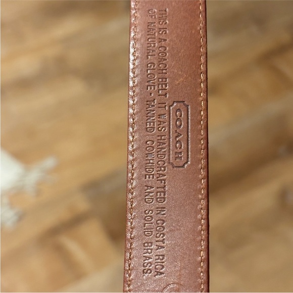 Coach Red Leather Belt with Gold Buckle main image 7